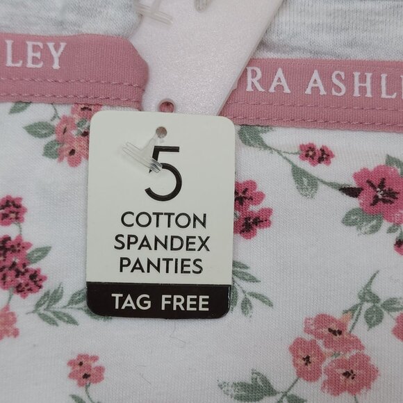 Laura Ashley Womens 5-Pack Panties Boyshorts Medium Tag Free Cotton - Picture 5 of 13